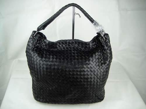 Bottega Veneta Lambskin Leather Bag 9632 black
